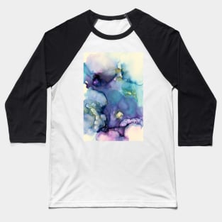 Abstract Art Purple Blue Teal Baseball T-Shirt